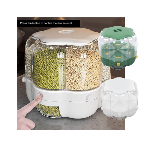 DISPENSADOR DE GRANOS CON 6 COMPARTIMIENTOS